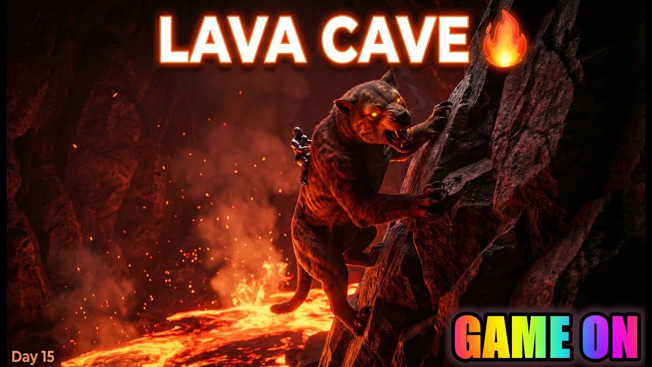 DAY 15 | Lava Cave Run with Thylacoleo 🔥 Artifact Hunt | ARK Survival Ascended