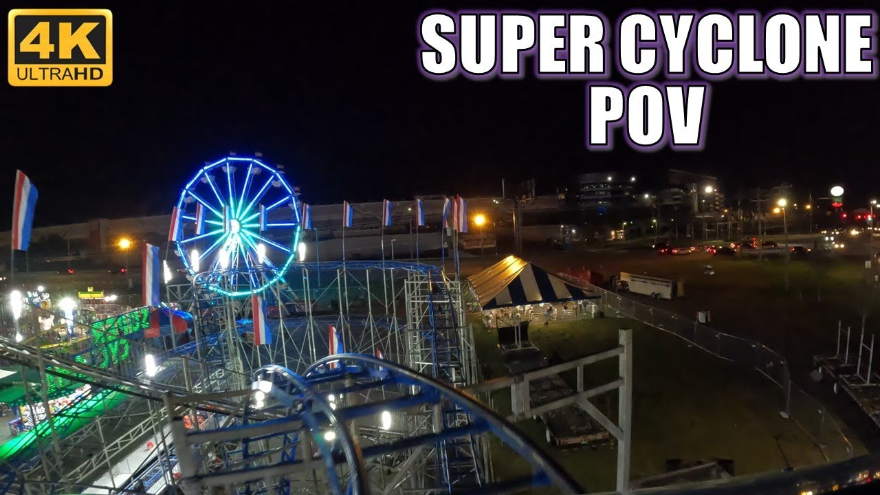 Super Cyclone POV (Front, 4K 60FPS), Dreamland Amusements Interpark Zyklon Coaster | Non-Copyright