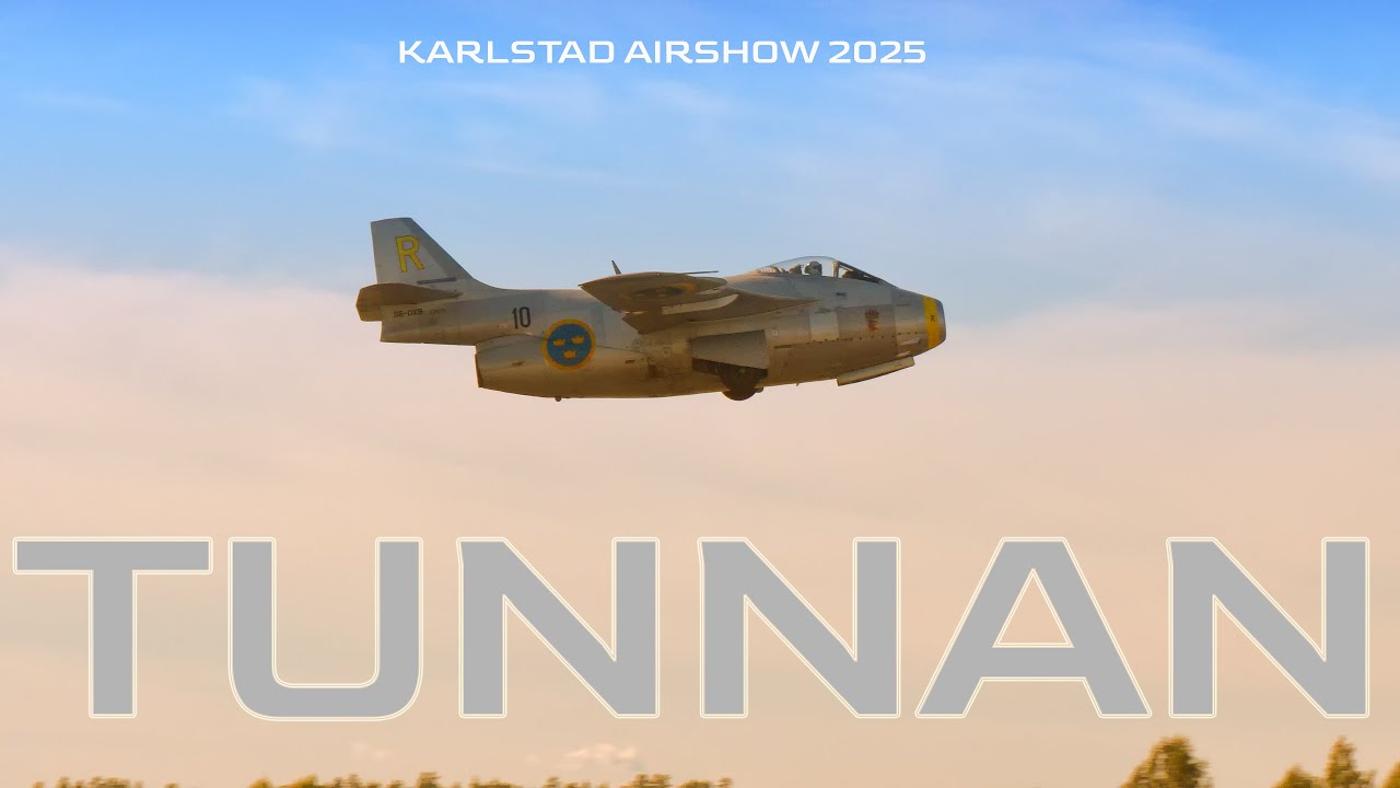 SAAB 29 Tunnan (The Barrel) at Karlstad Airshow 2025!