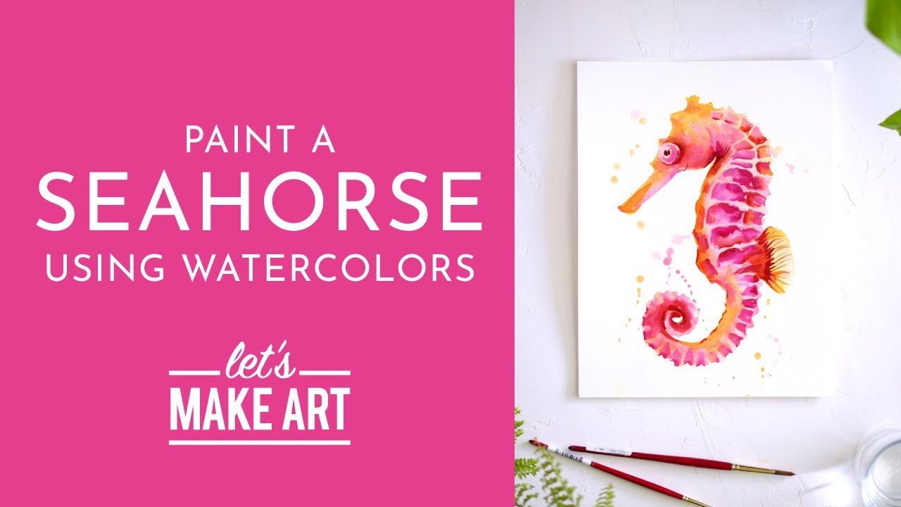 Seahorse - Watercolor Tutorial with Sarah Cray