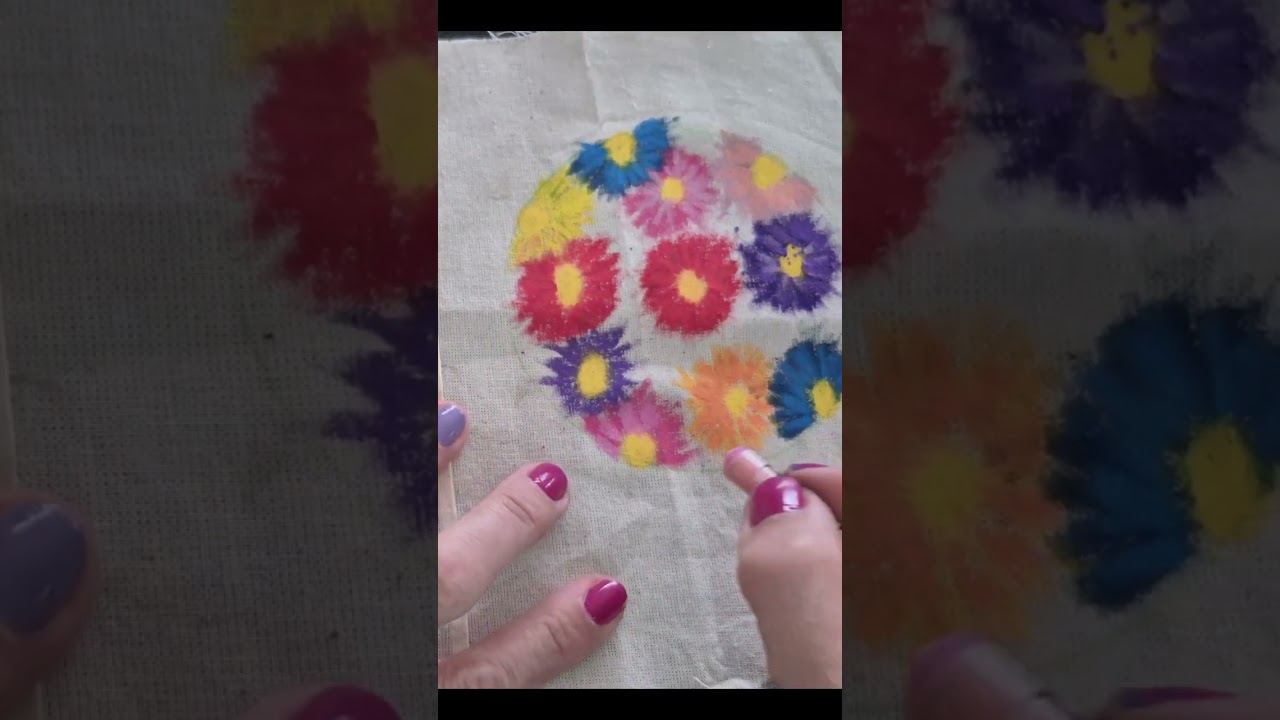 Desenho com Giz Pastel Oleoso em Algodão Cru. 