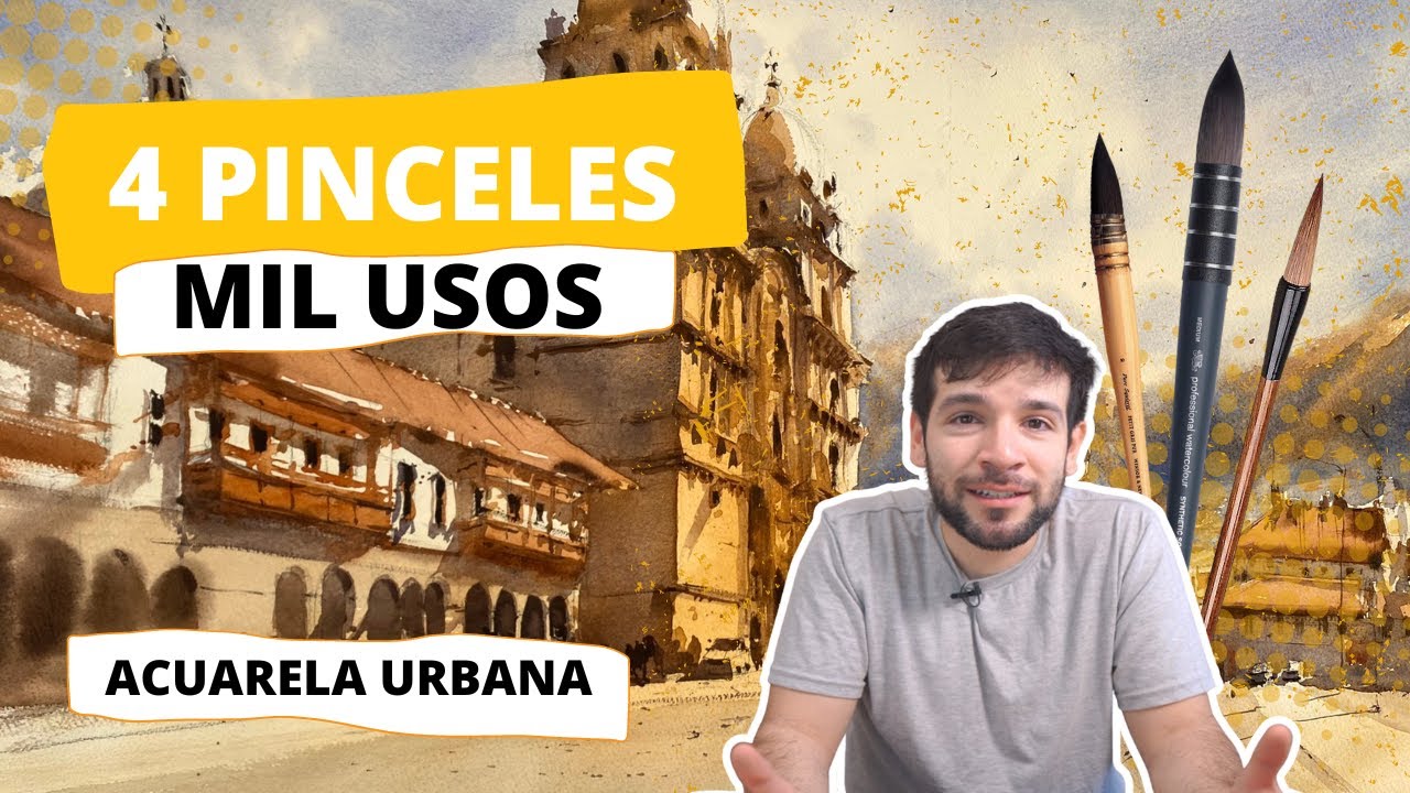 Pinceles ideales para empezar en la acuarela urbana || Gabriel Canteros