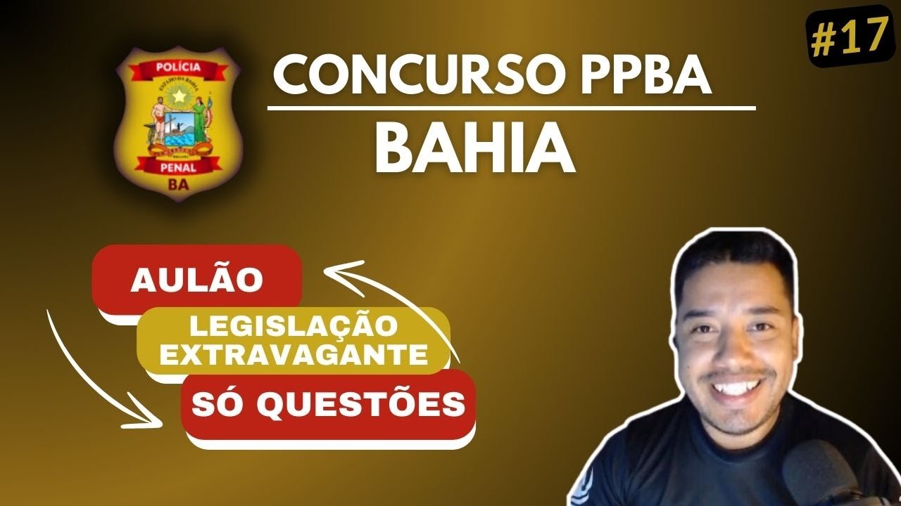 Concurso PPBA 2024 | Banca FGV | Questões | Aula de Legislação Extravagante - Lei 13.675