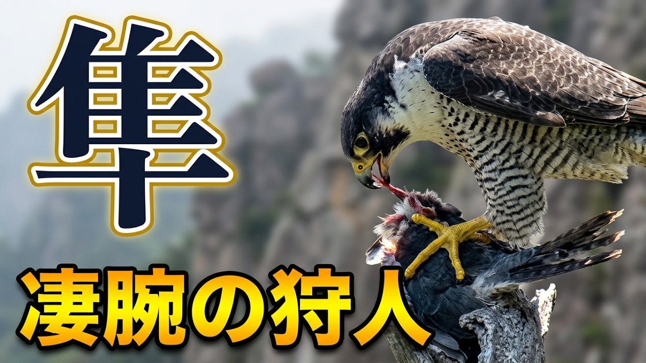 Special feature on peregrine falcons Catching food『隼・餌獲り特集』