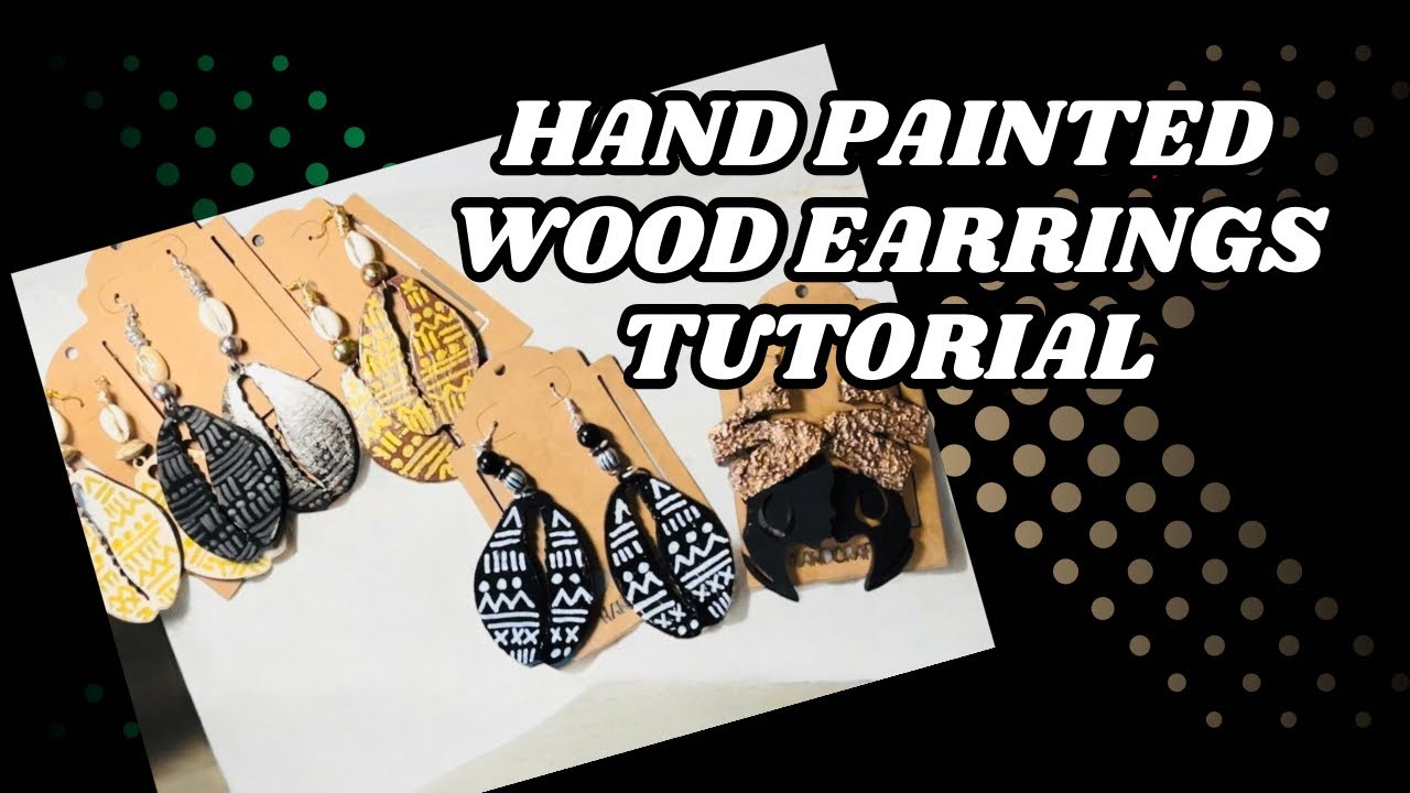 HAND PAINTED Laser Cut Earrings Tutorial #diyearrings #handpaintedearrings #lasercutearrings