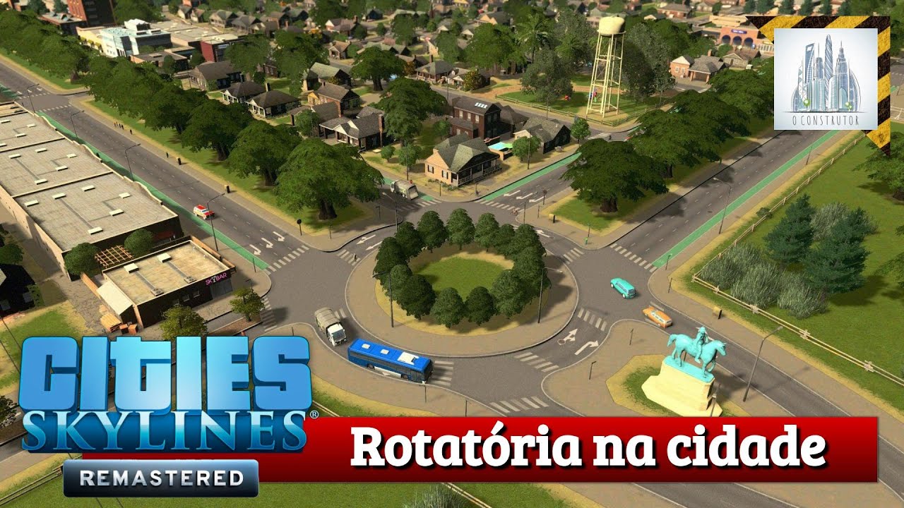 Rotatória e Transporte público (Dicas) - Cities Skylines [Gameplay PS5]