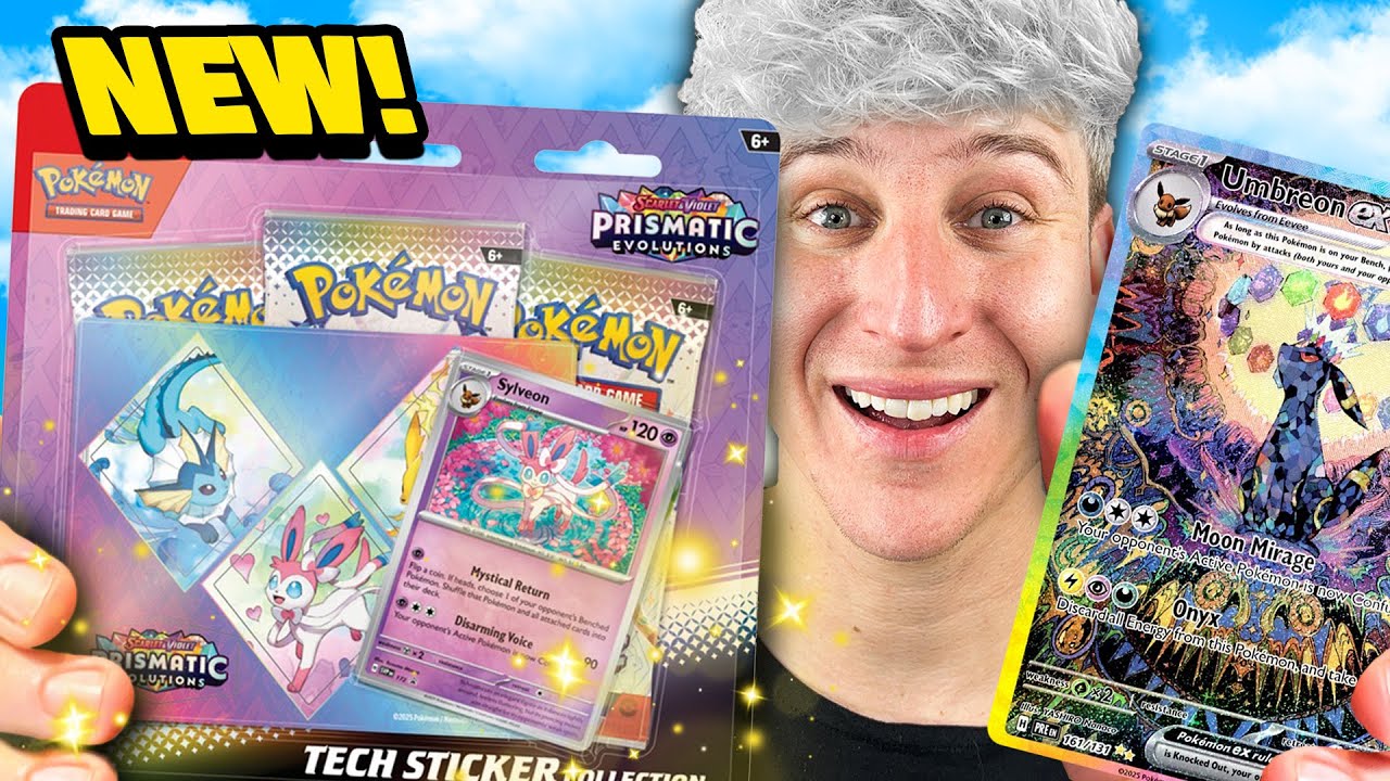 Opening New Prismatic Evolutions Tech Sticker Collection!