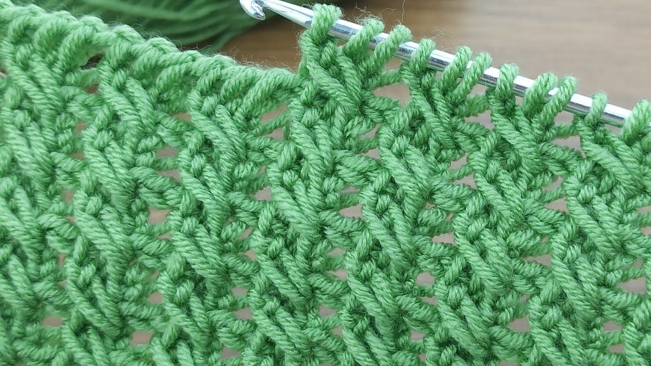 Wonderful new model Tunisian crochet summer model explanation / yazlık Tunus işi örgü