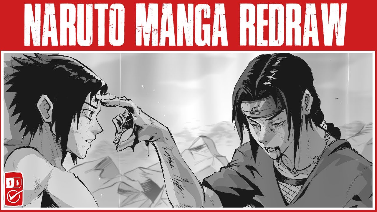 Naruto Manga Redraw/ Itachi and Sasuke Drawing