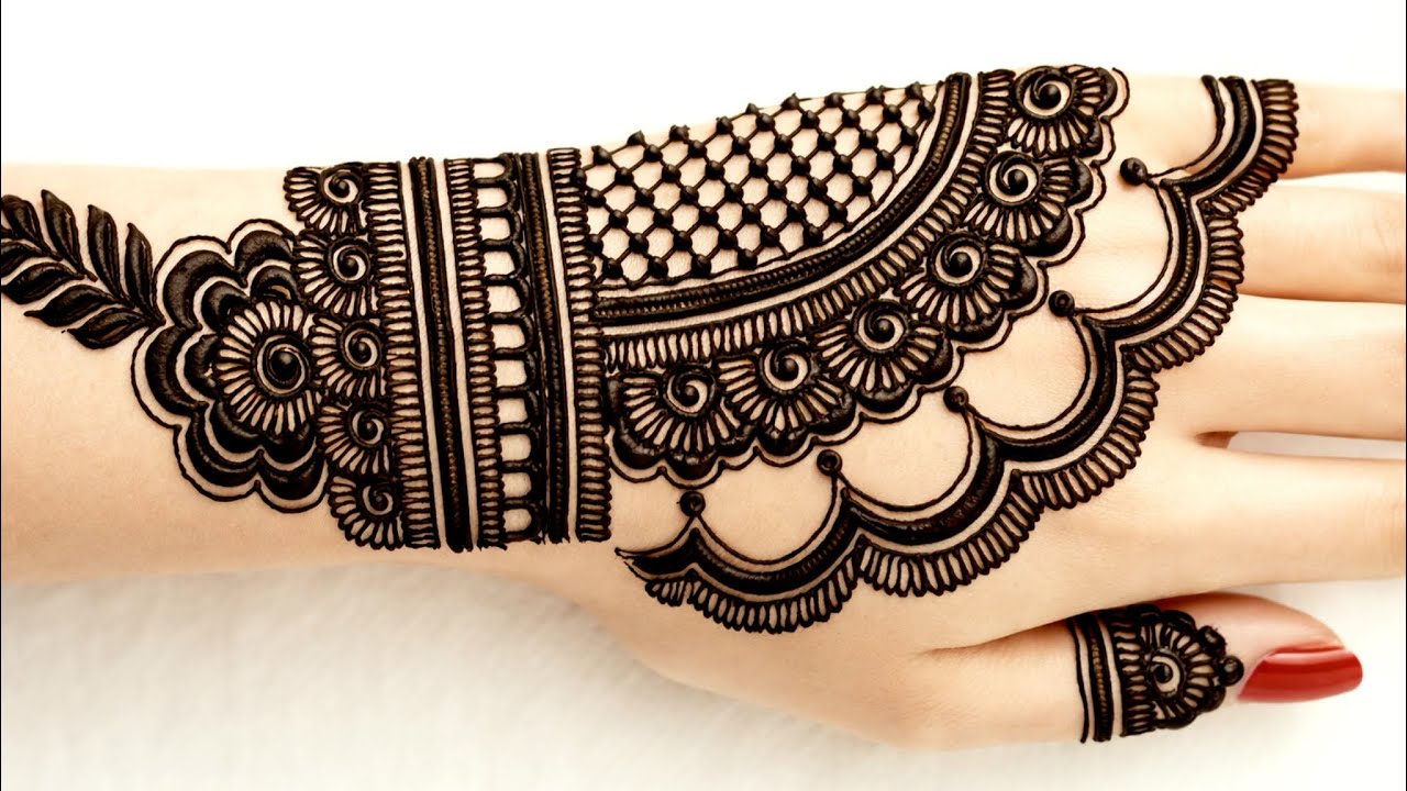 New Easy Beautiful back hand mehndi design | mehndi | henna #mehndi #mehandi #henna #shorts #new 