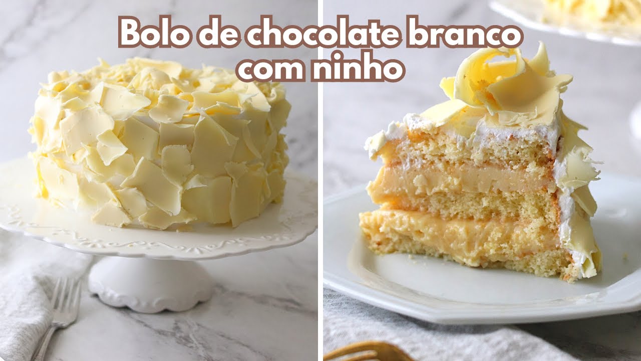 BOLO DE CHOCOLATE BRANCO COM NINHO | DELICIOSO E MOLHADINHO | Day Flaubert