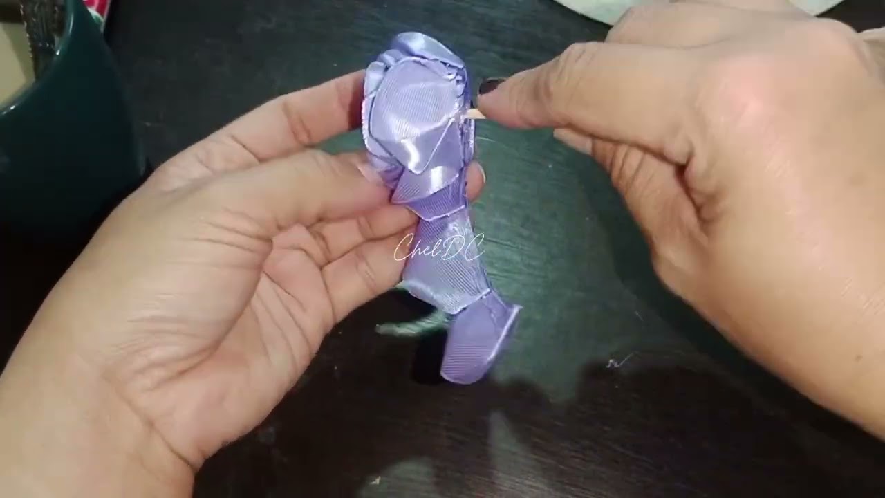 Satin ribbon roses 