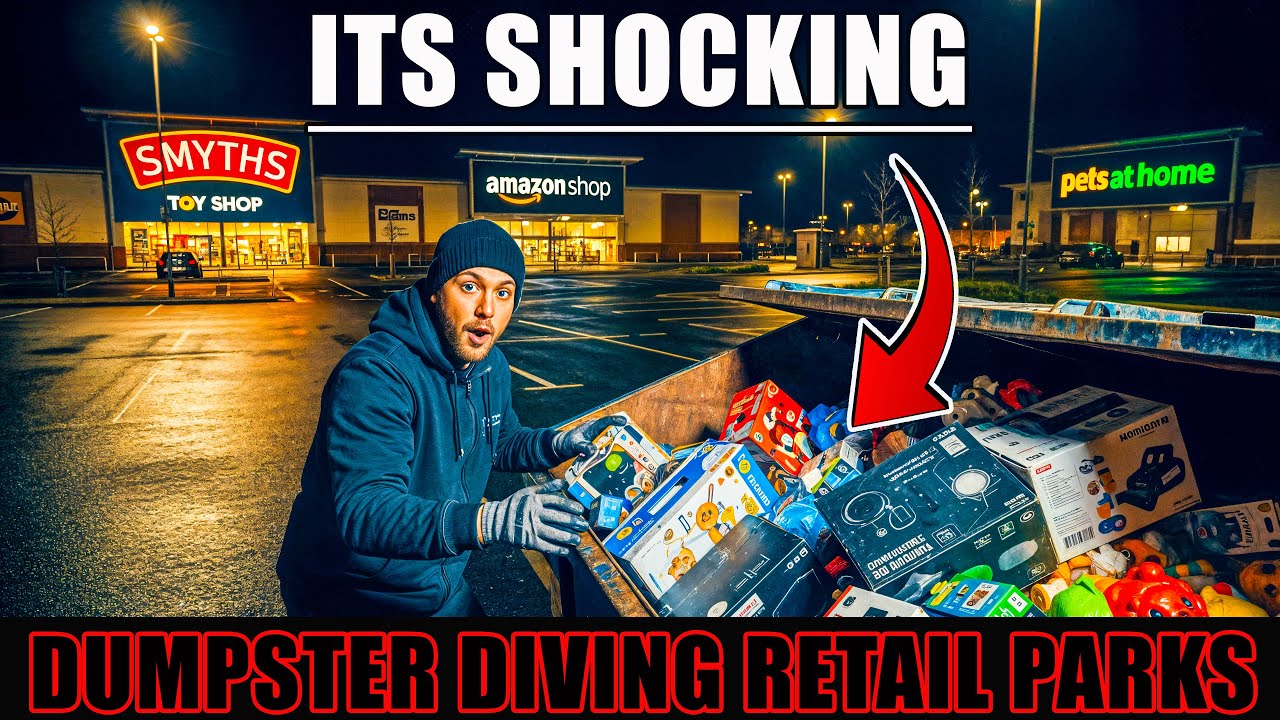 Dumpster Diving UK Retail Parks – 😲Shocking What They Throw Away!