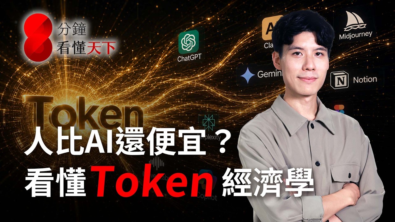 別讓 AI 燒光你的錢！黃仁勳沒說的「Token秘密」：3招抓牢算力成本，看懂 AI 新商機 【8分鐘看懂天下】Ep.95