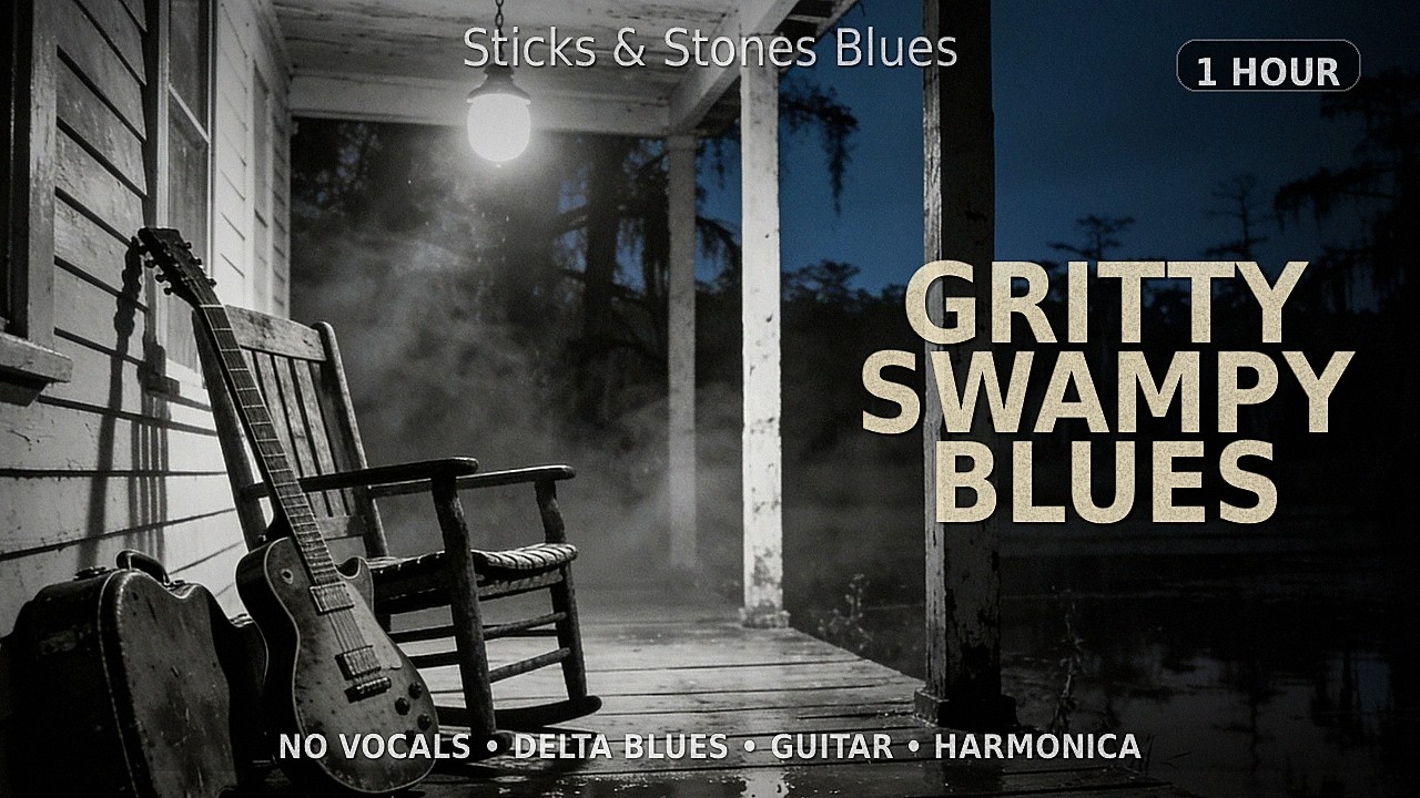 GRITTY Swampy Delta Blues Instrumentals (1 HOUR) | Guitar & Harmonica Shuffles