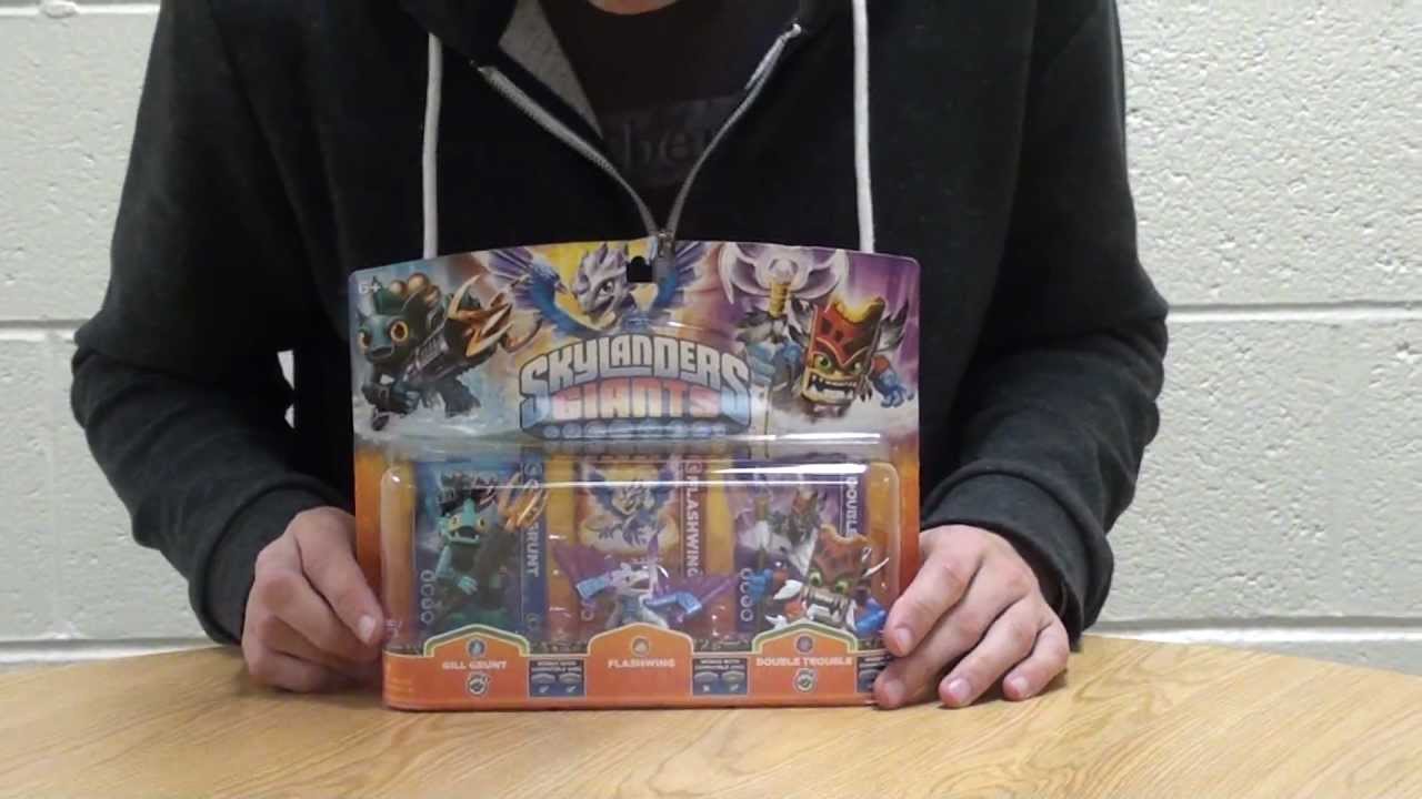 Skylanders Giants - Unboxing Flashwing, Double Trouble, and Gill Grunt