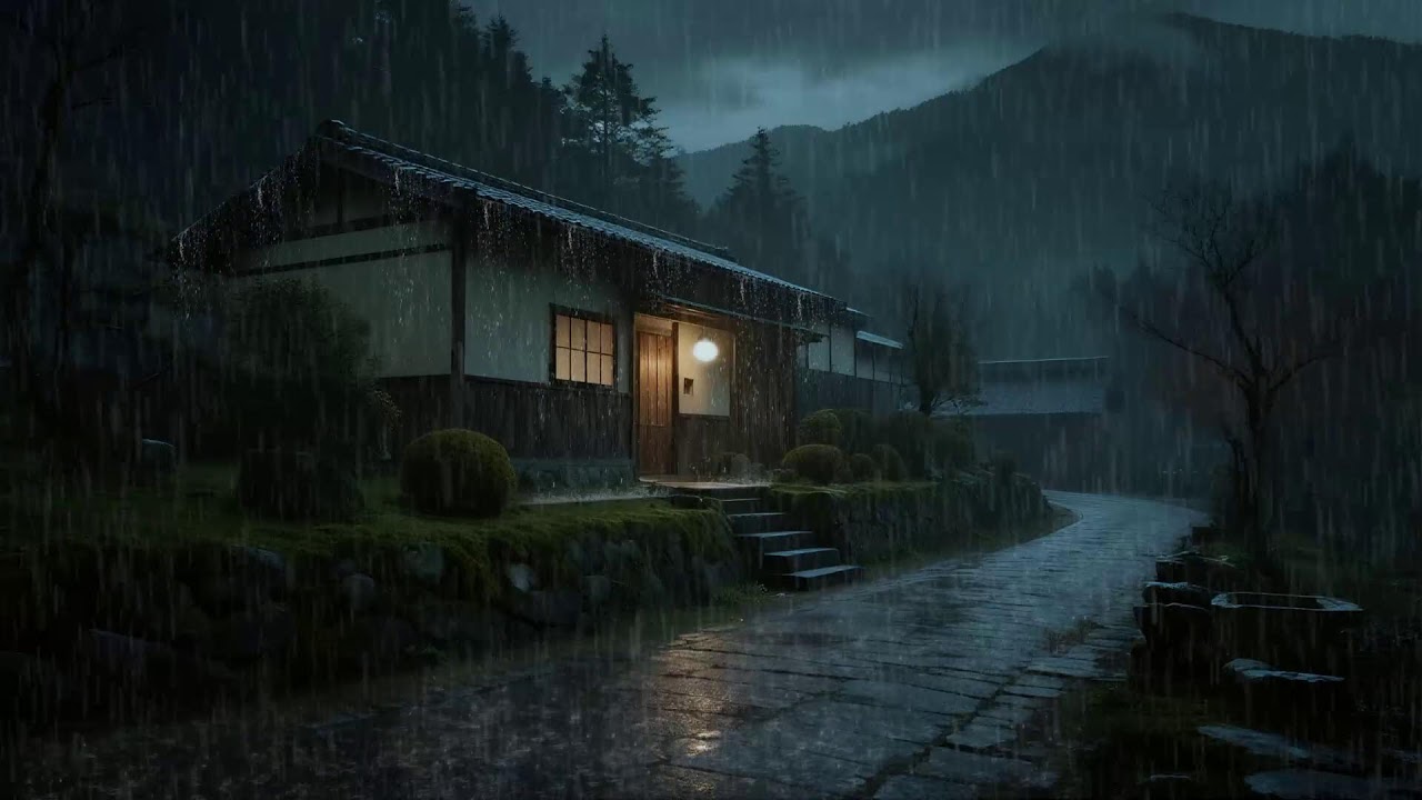 Tranquil Dreams Rainfall on Tin Roof Surrounded by Forest for Deep Sleep