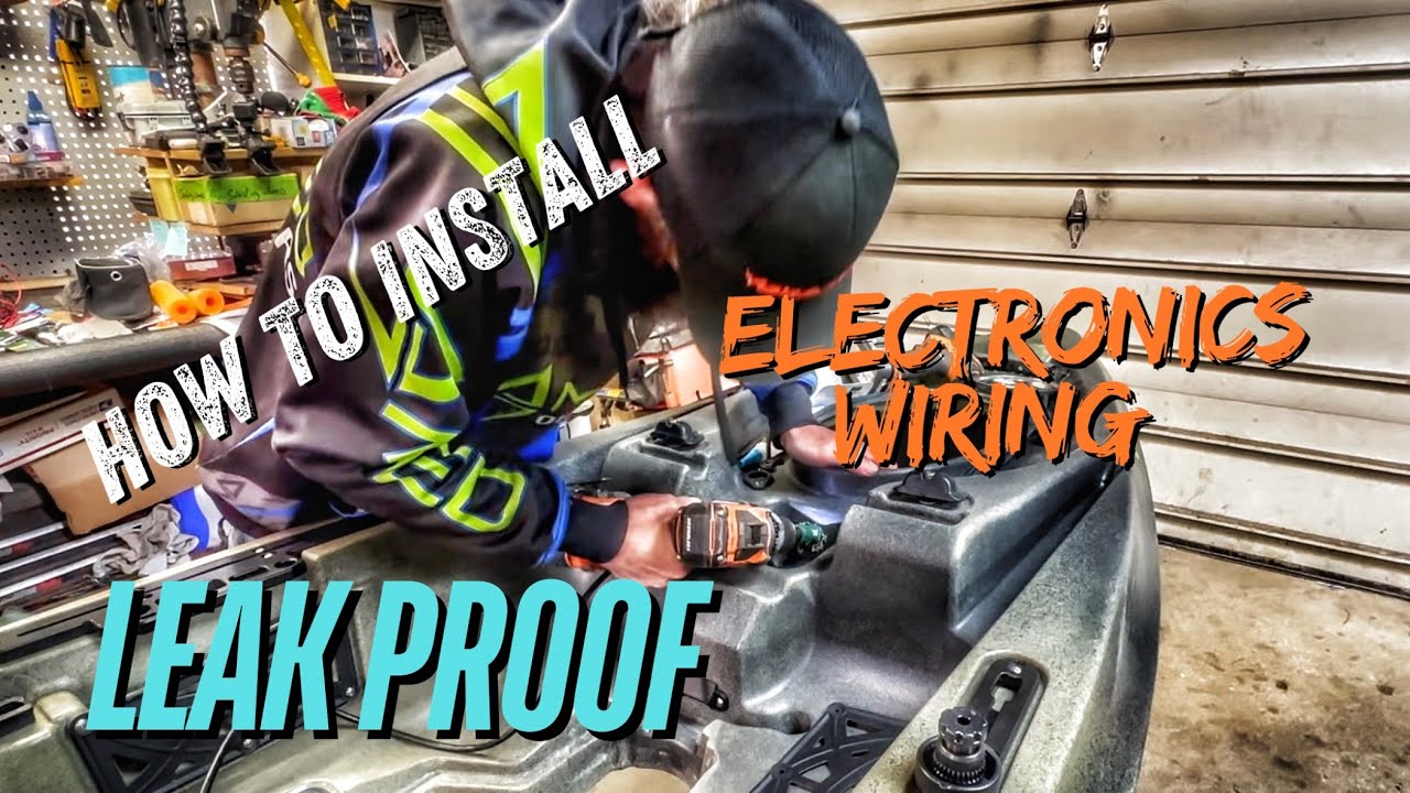 HOW TO install a LEAKPROOF YakAttack thru hull electronics wiring kit for offshore kayak fishing