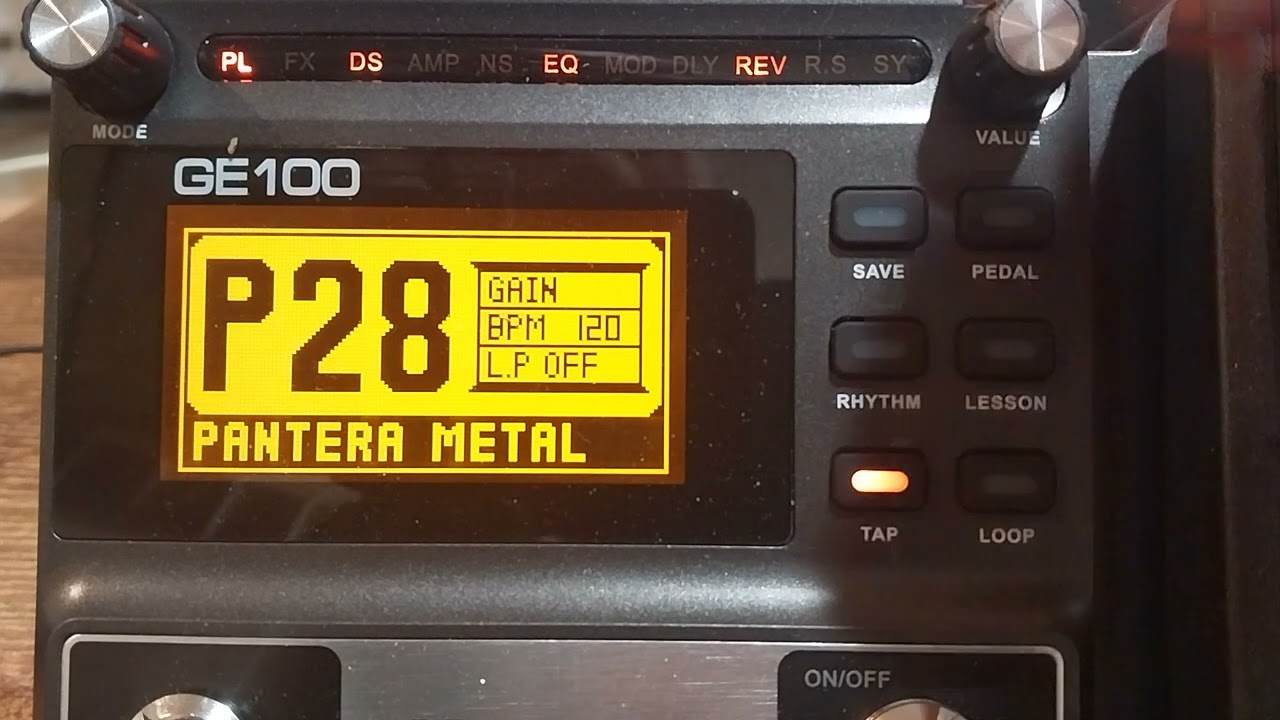 All presets from Mooer's GE-100 Guitar Pedal