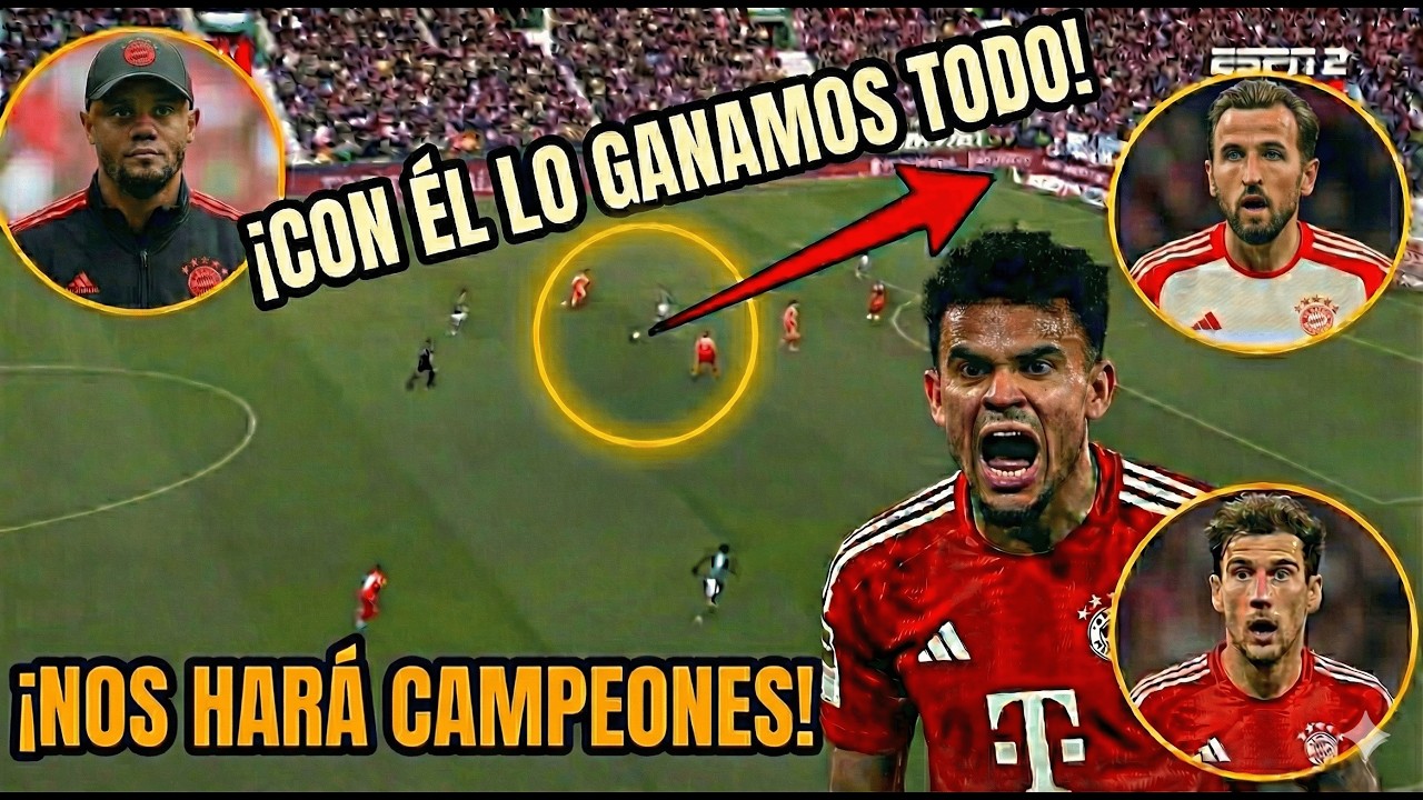 “CON ÉL PODEMOS GANARLO TODO” 🚨 La frase de KOMPANY tras la ASISTENCIA de LUIS DÍAZ ante el WERDER