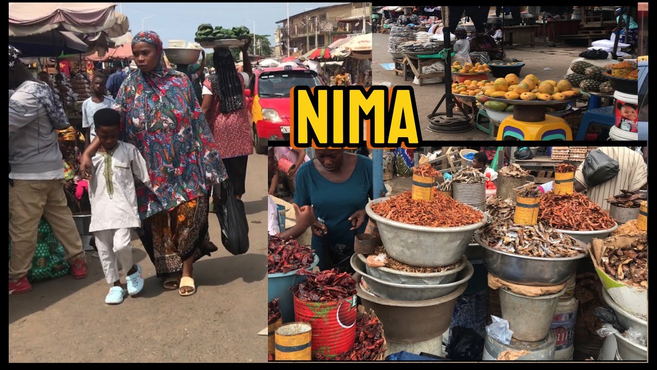 Touring inside Nima Market and driving through Kanda highways in Accra | Ghana market tour .