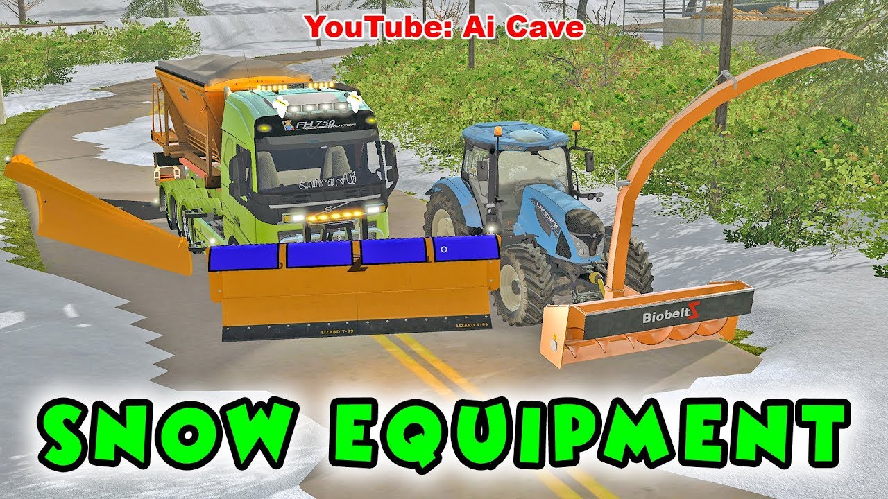 Снегоуборщик против грузовика со снегоочистителем - Farming Simulator 2017 Mods