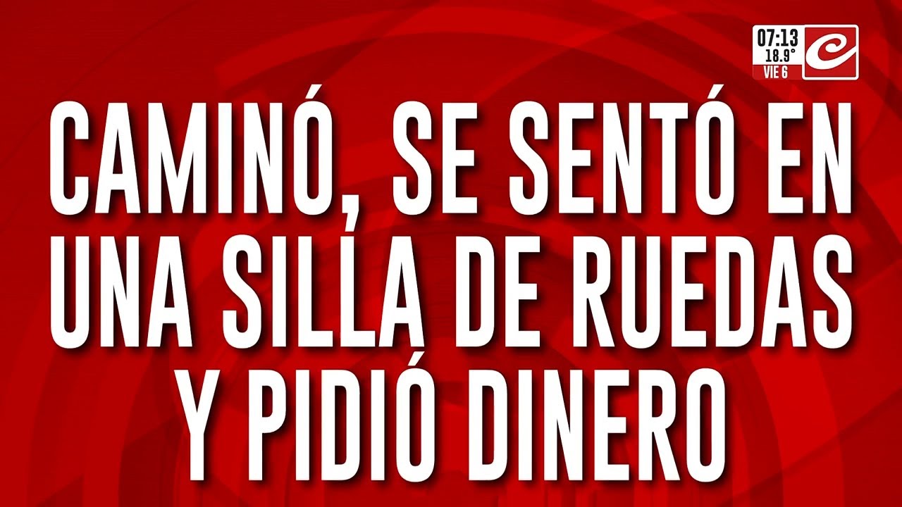 Video escracha a falsa inválida que pedía dinero a los transeúntes