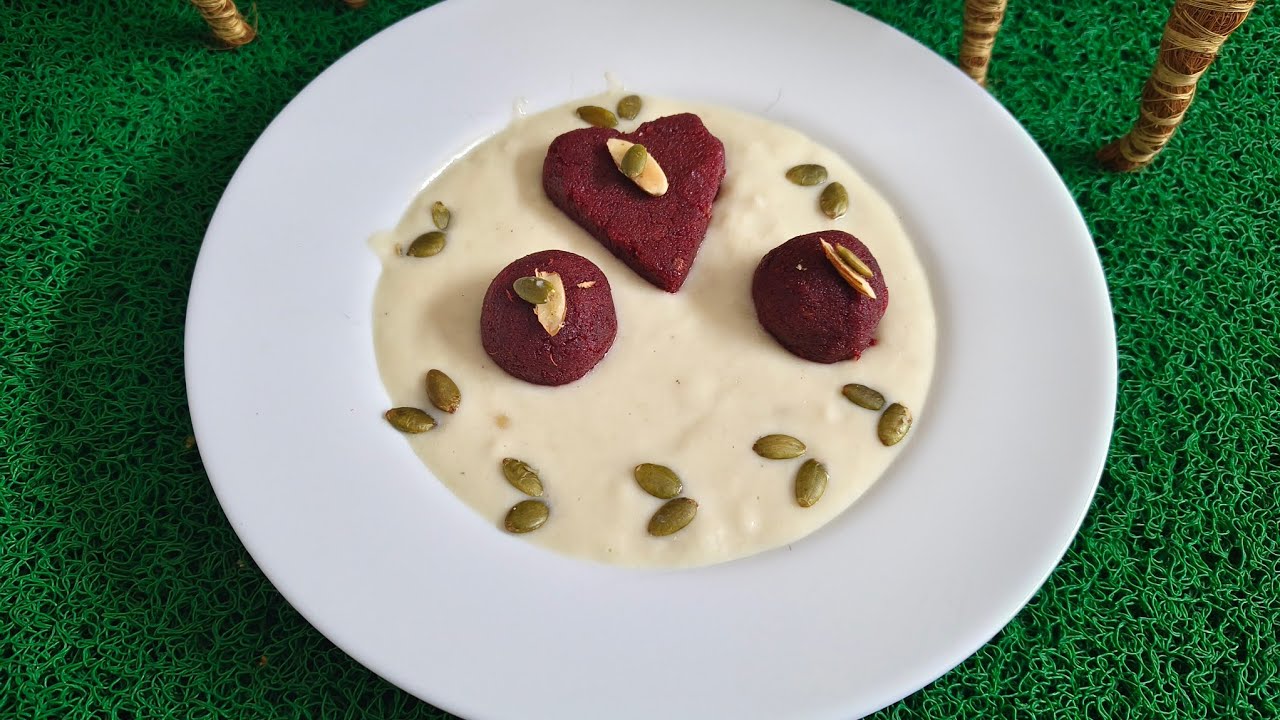 Beetroot carrot rasmalai 
