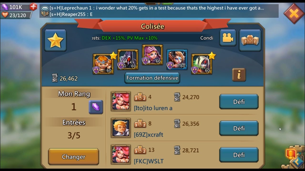 Lords Mobile.Comment devenir TOP 1 Colisée.