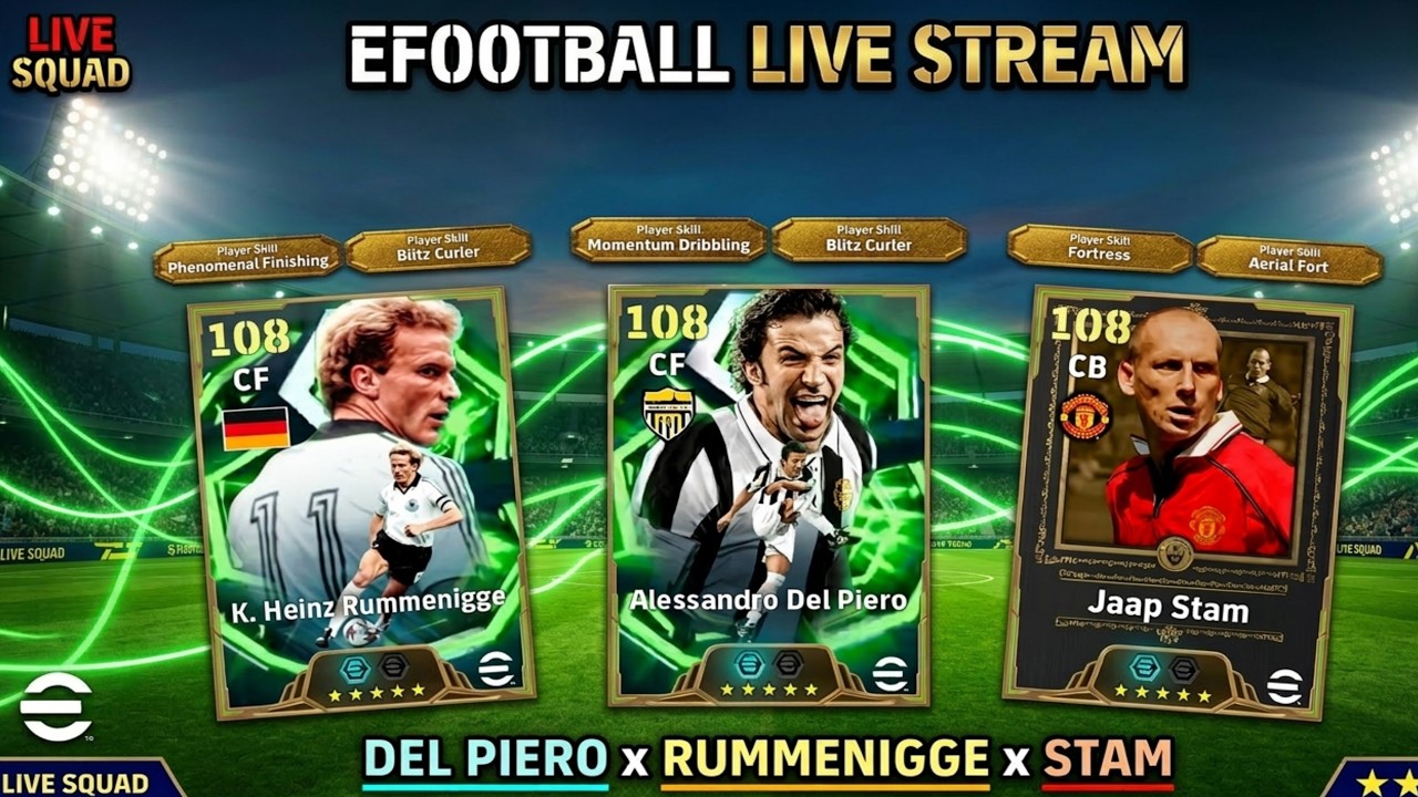 eFootball 2026 live with Rummi x Del Piero x Jaap Stam 😲⚽