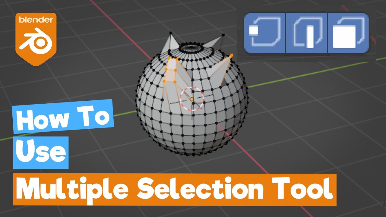 Blender Tutorial: Multiple Selection Mode Tool (Quick Tip)