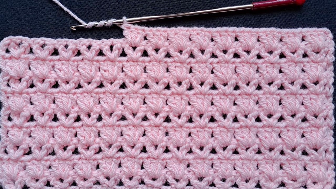 Fácil, Solo 2 Filas Patrón de Ganchillo para Principiantes/Baby Blanket Cochet Pattern/Uncinetto