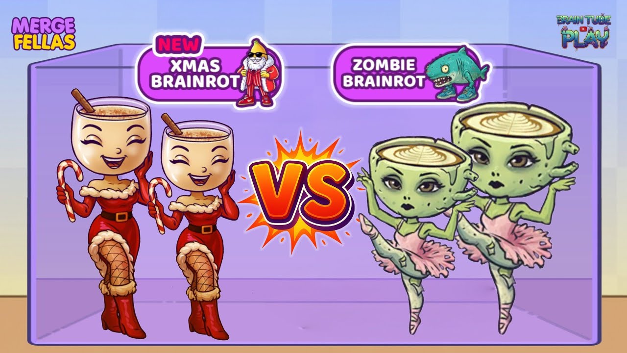 Merge fellas: 🔥New Update XMAS 3 vs ZOMBIE BRAINROT - MAX LEVEL BOSS  🚀