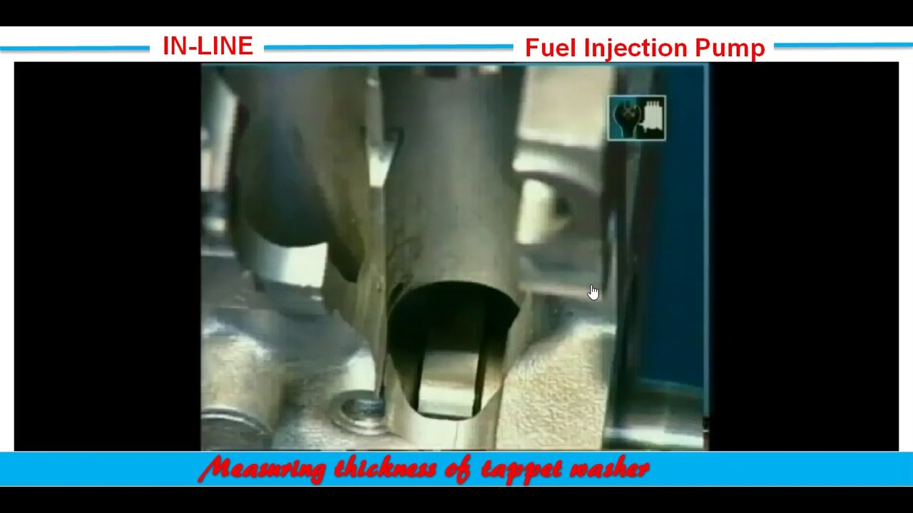 19.In-Line Motorpal Size M.I Pump measuring thickness of  tappet washer( قياس تخانة وردة التابيت )