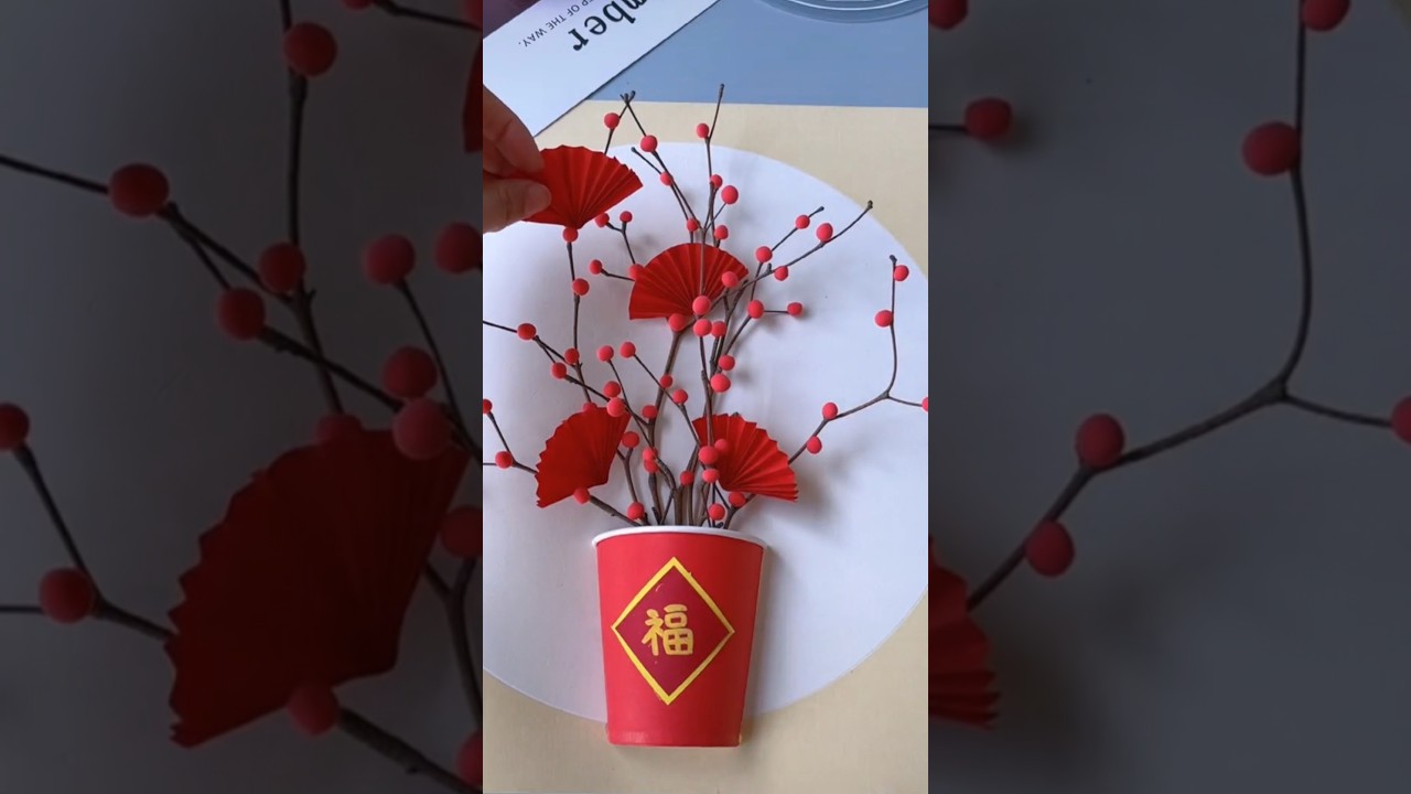 DIY Chinese New Year Decoration with Clay #clay #diy #chinesenewyearcraft #craft #tutorial #art