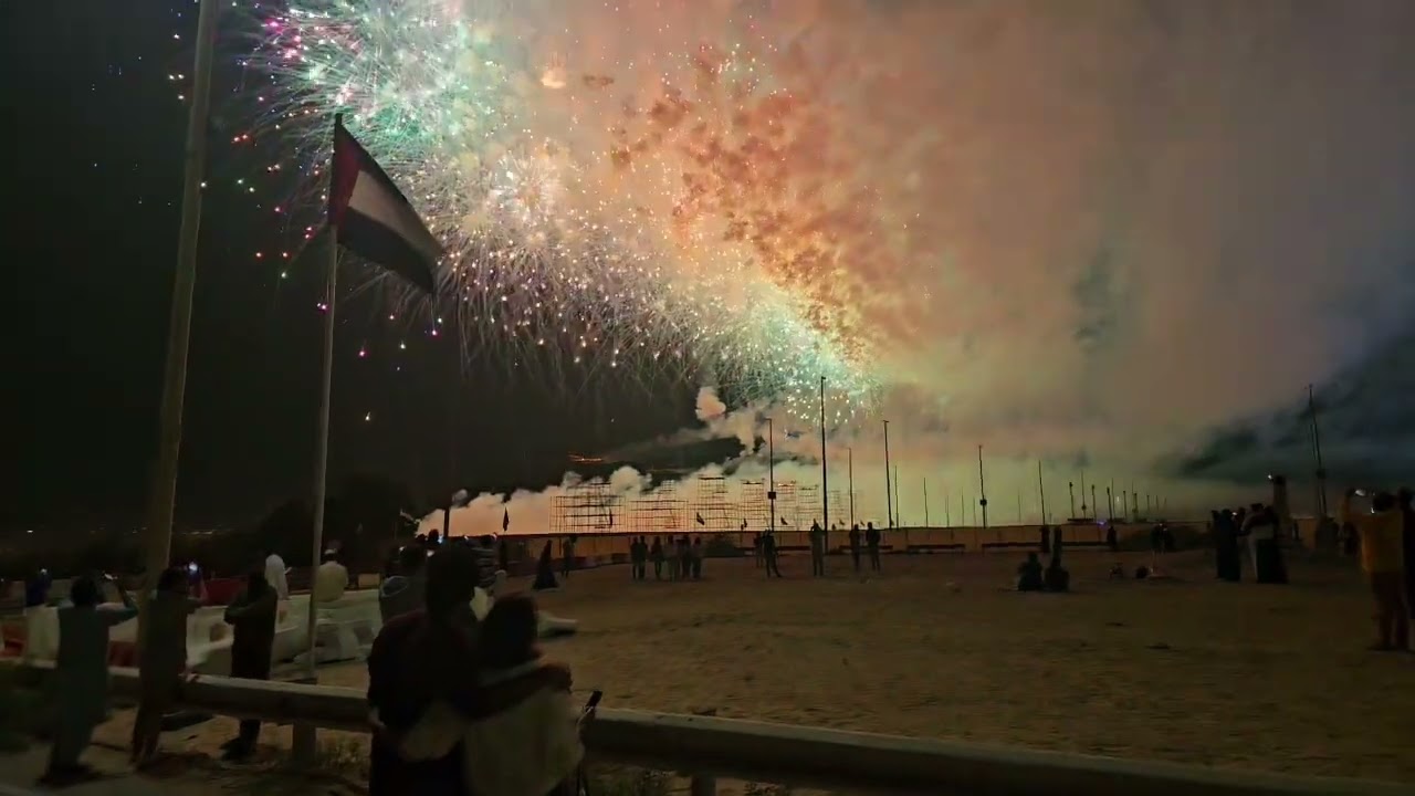 Guinness Record| Happy New Year Fireworks 2025 | Loud Crackers Sound|Abu Dhabi |RAW FOOTAGE|No Edit