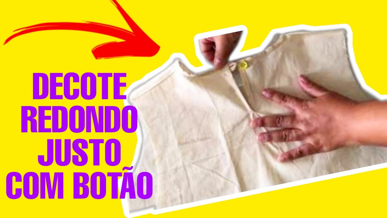 VEDA #25 Acabamento DECOTE JUSTO com botão nas costas