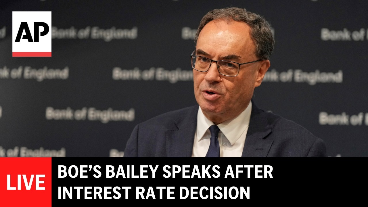 LIVE: Bank of England's Bailey speaks after interest rate decision