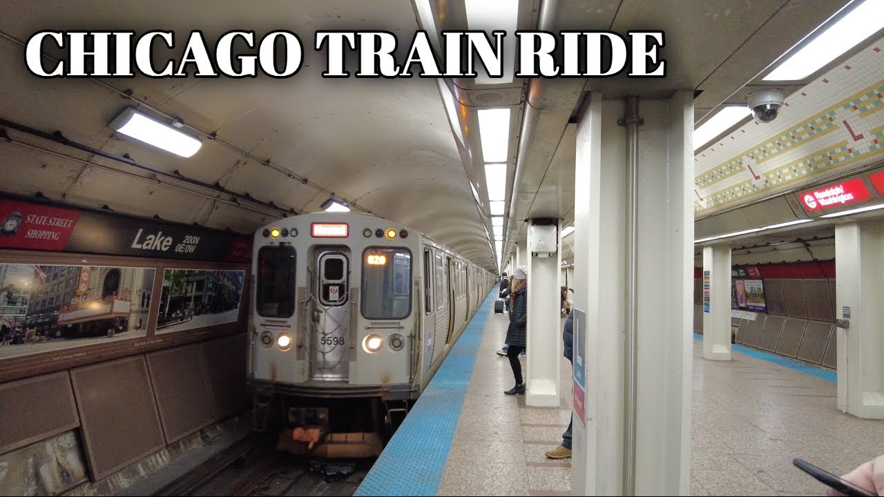 CHICAGO Train Ride From Downtown Chicago to Wrigleyville [4k]