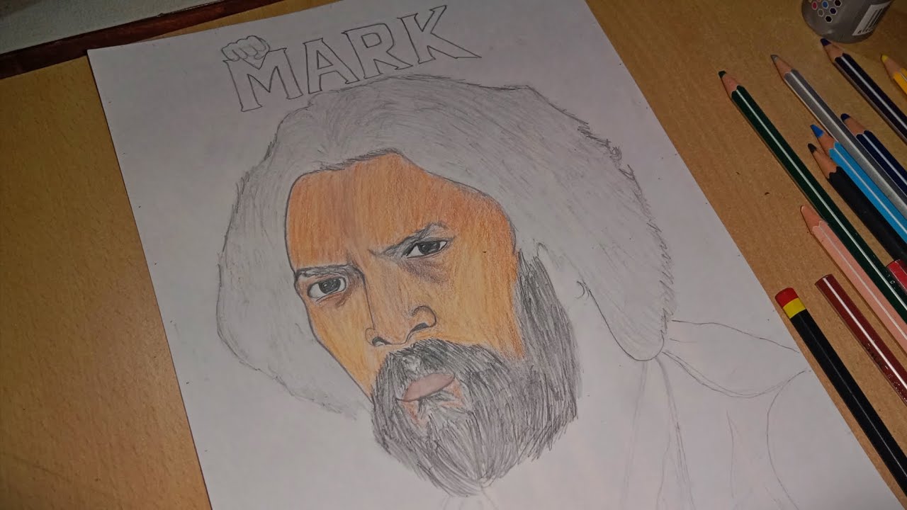Abhinay Chakravarthy Kiccha Sudeep Drawing 💥 | MARK👊 KICCHA 