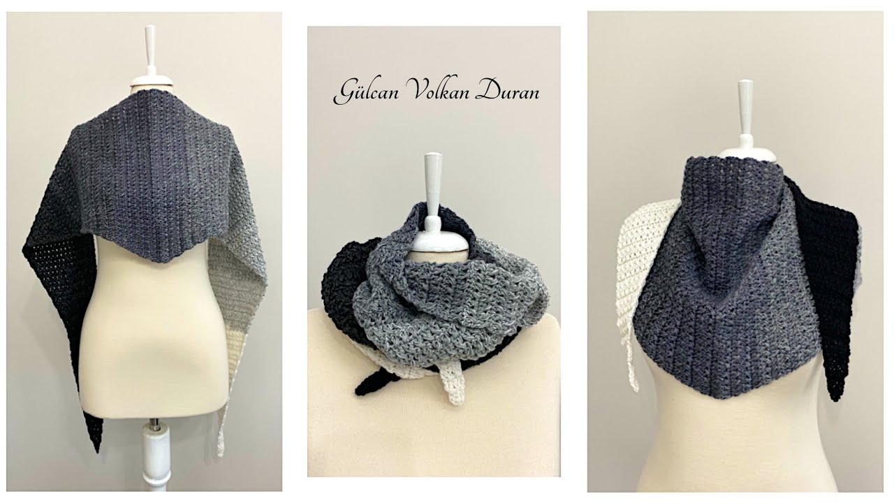 ÖRGÜ ÇOK KOLAY ŞAL BOYUNLUK YAPIMI✔️ #crochet #handmade #shawl