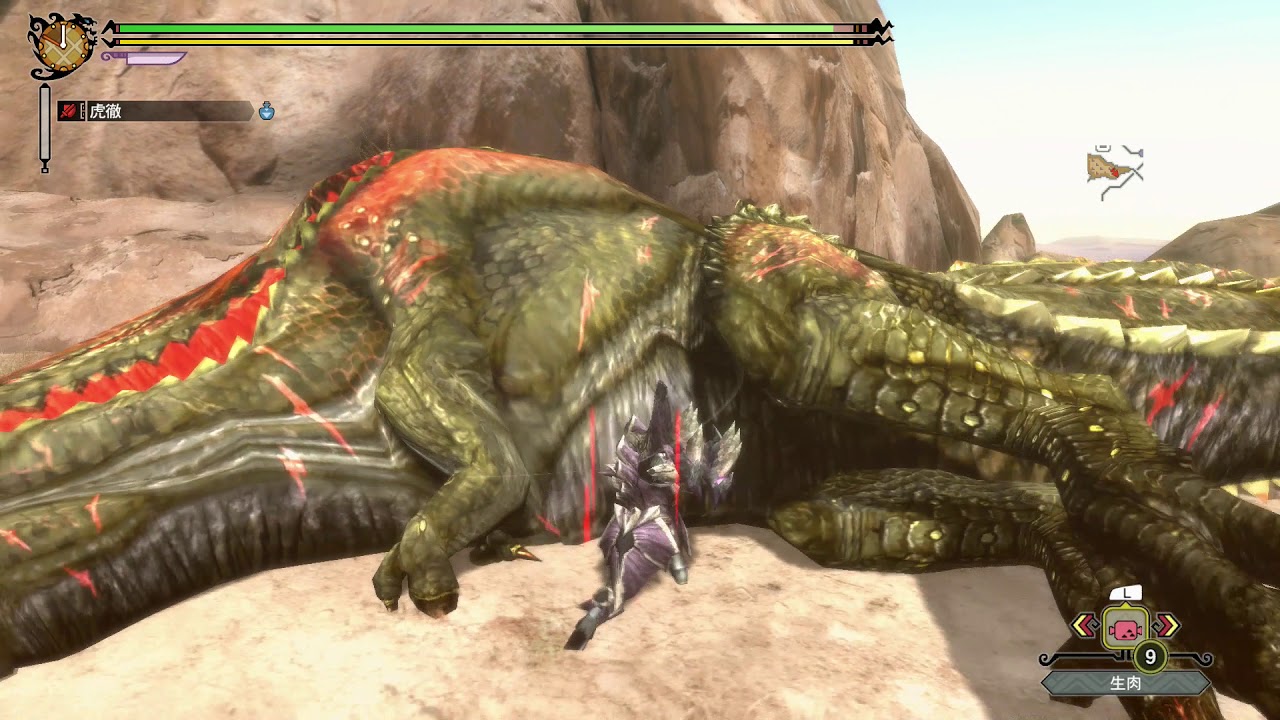 MH3G イビルジョーの狩猟 (港★7) 片手剣 ソロ 7'57 討伐 【剣技】