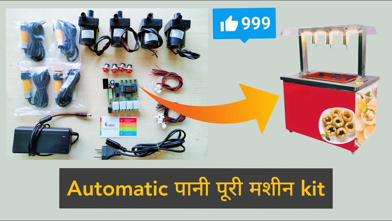 CBROZ Make your own Automatic panipuri vending machine | panipuri sensor Complete kit| circuit board