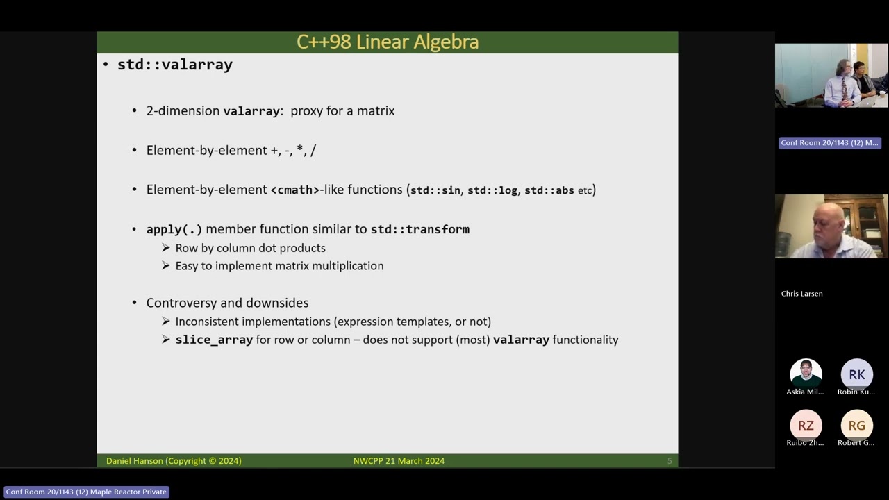 Linear Algebra and the Eigen Library