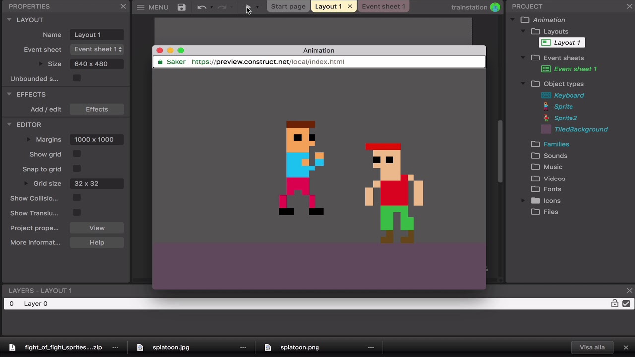Construct 3 - Animationer