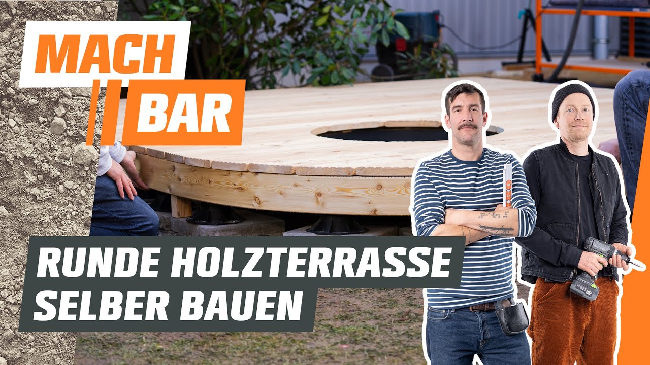 Holzterrasse bauen mit Rundungen | OBI