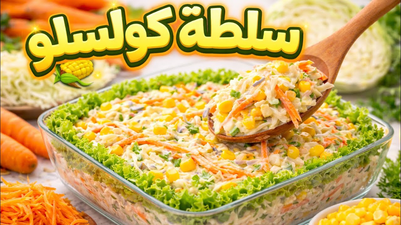 	سرّ الكولسلو الكريمي! طعم المطاعم وبمكونات بسيطة😋🥗