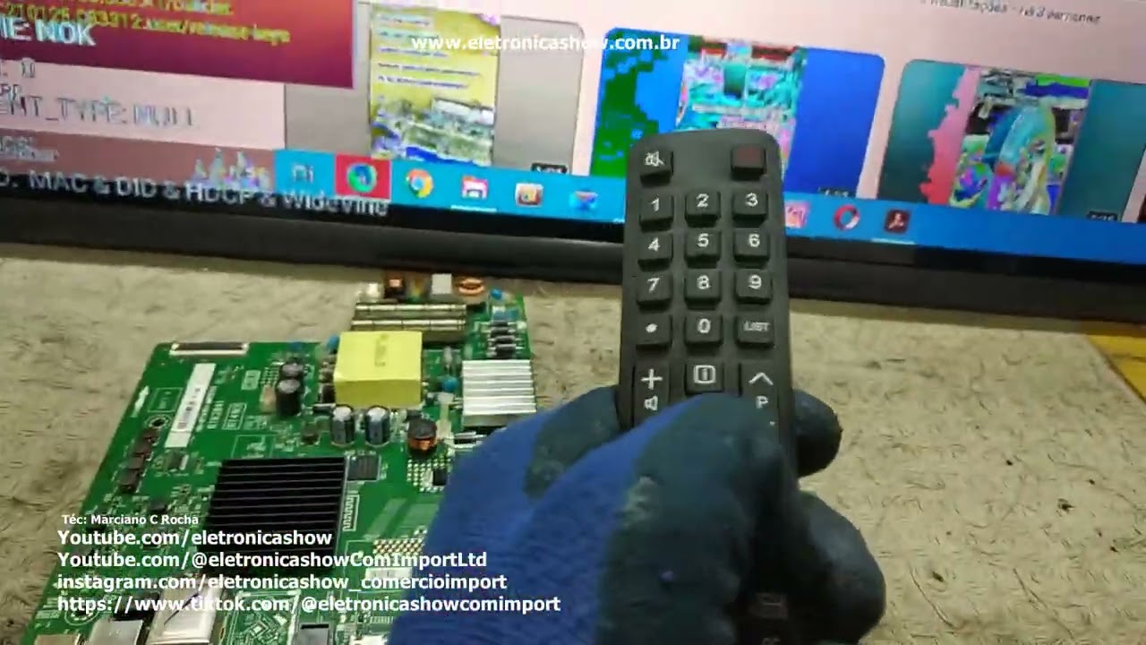 Modo serviço TCL 43s6500 com android , compatibilização do LCD