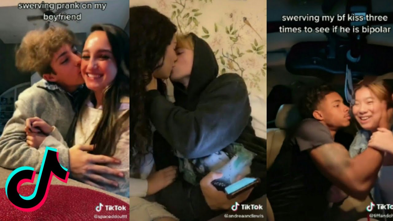 Swerving his kisses prank TikTok compilations