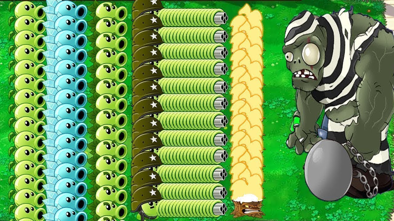 All Pea PvZ vs Gargantuar vs Dr. Zomboss Epic Hack Plants vs Zombies